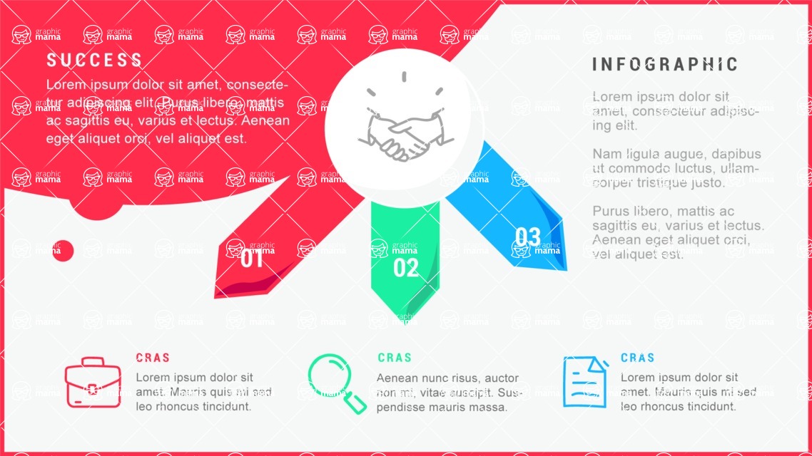 Infographic Templates Collection - Vector, Photoshop, PowerPoint, Google Slides - 3 Data Arrows Infographic Template